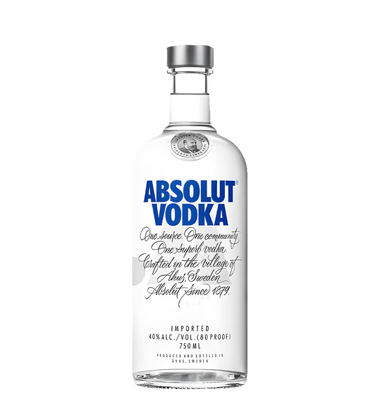 Absolut Vodka Blue 750ml bottle premium Swedish vodka