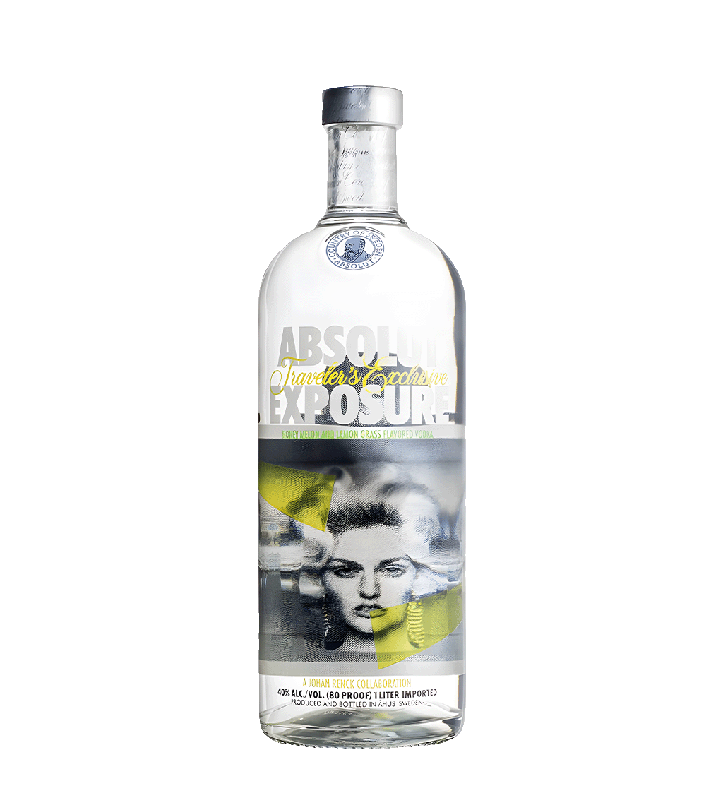 Absolut Vodka Exposure 1L limited edition Swedish vodka bottle