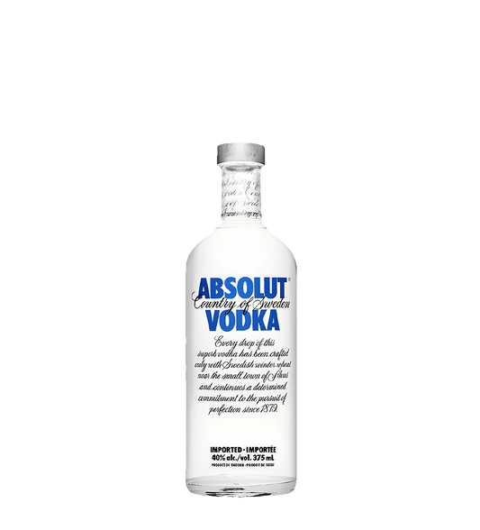 Absolut Vodka Blue 375ml bottle classic Swedish vodka