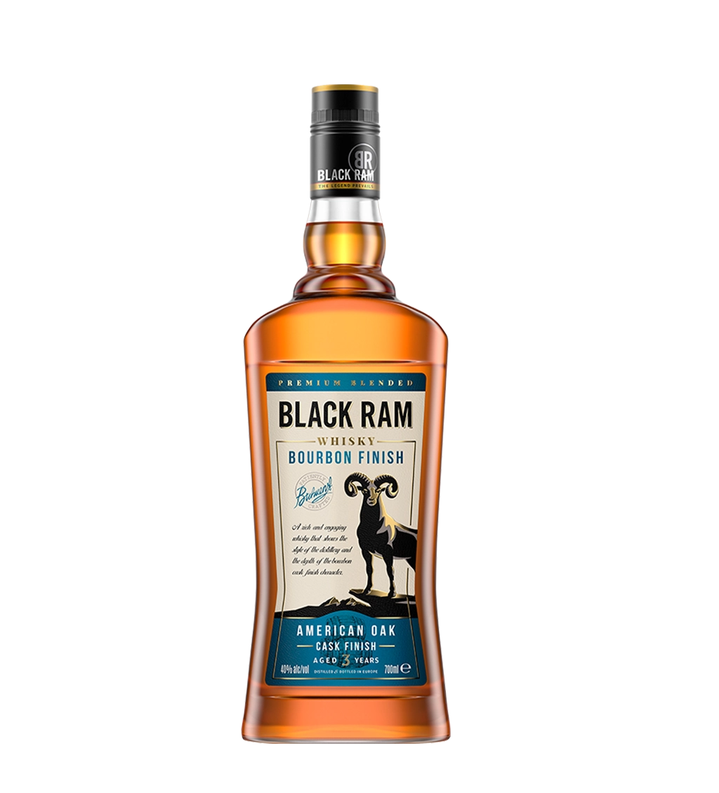 Black Ram Bourbon Finish Whisky 1L