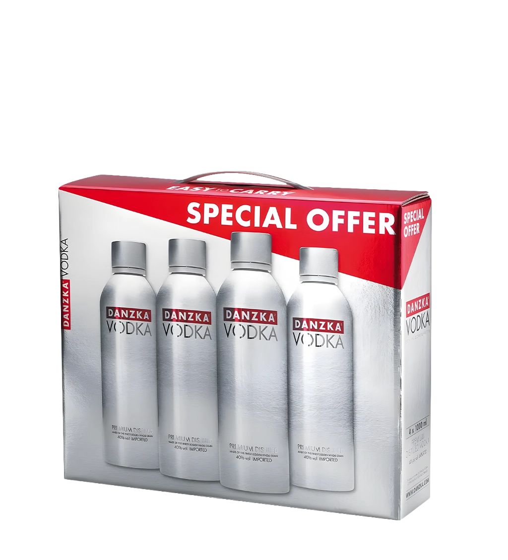 Danzka Vodka 4 Pack 1L