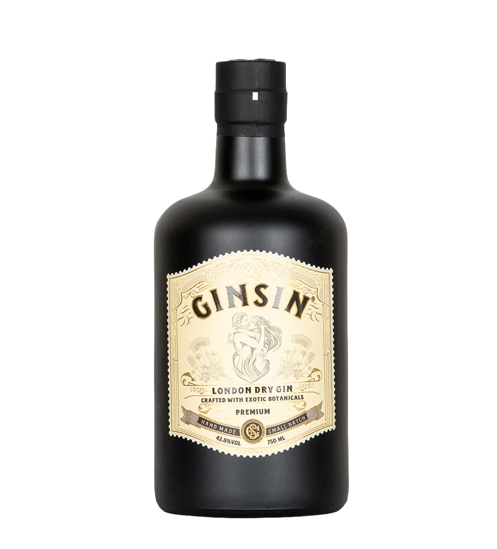Ginsin London Dry Gin with Glass 750ml