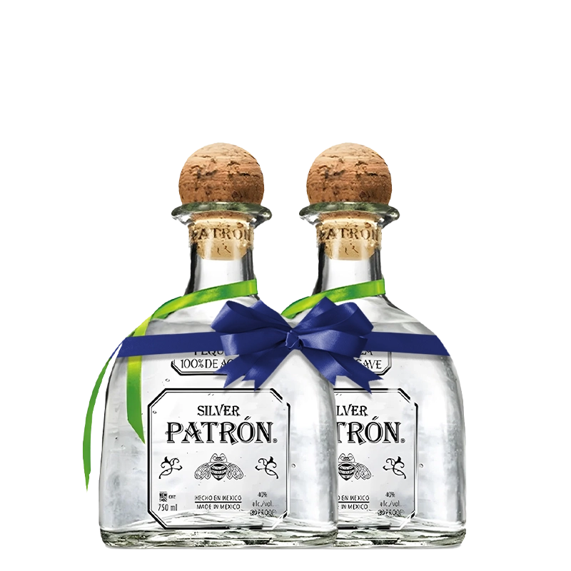 Patron Silver Tequila 750ml Pack of 2