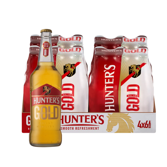 Hunters Gold 330ml Bottle - Case (24PC)