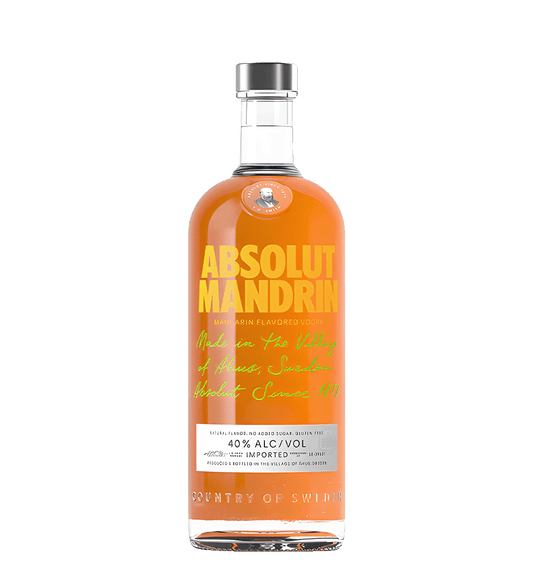 Absolut Vodka Mandarin 1L bottle mandarin orange flavored vodka

