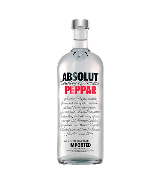 Absolut Vodka Peppar 75cl bottle pepper flavored vodka
