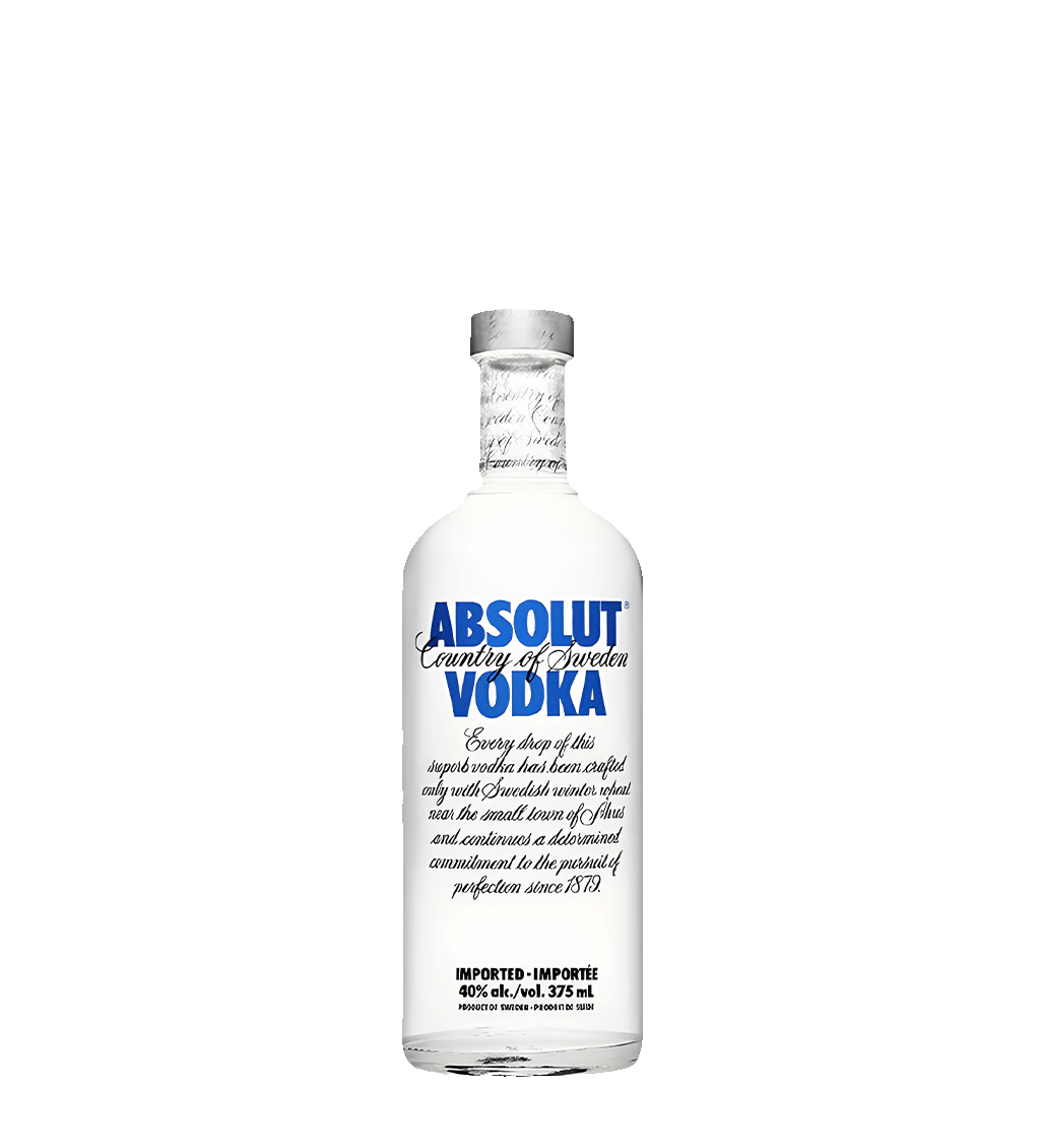 Absolut Vodka Blue 375ml bottle classic Swedish vodka