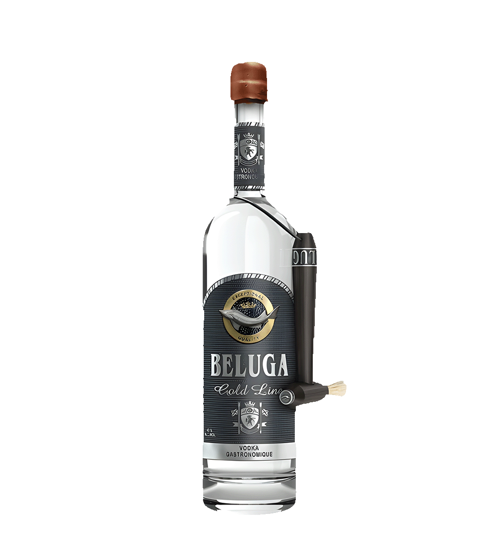 Beluga Gold Line Vodka 70cl premium Russian vodka bottle
