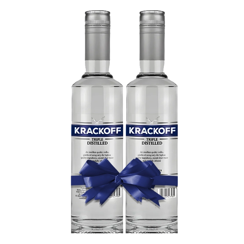 Krackoff Triple Distilled Vodka Pack of 2