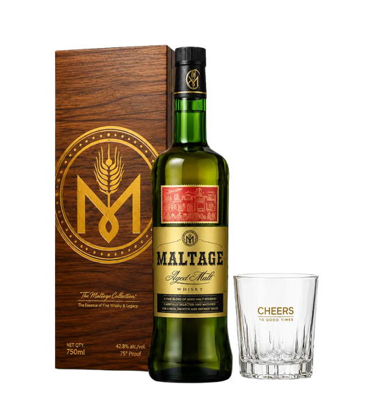 Maltage Aged Malt Whisky With Glass 750ml