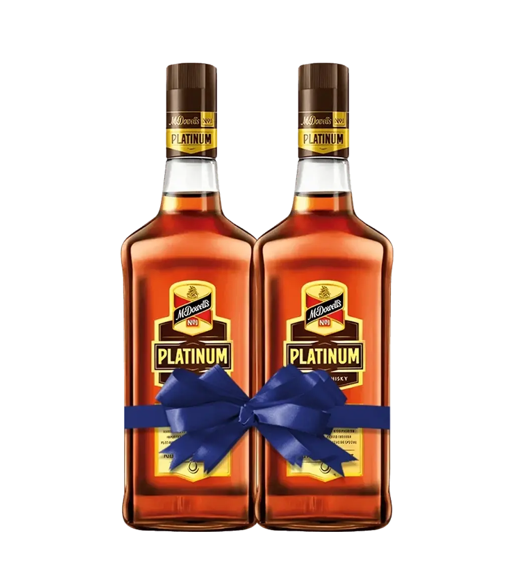 McDowell's No 1 Platinum Whisky Pack of 2