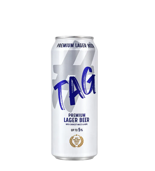 Tag Premium Lager Beer Can 500ml