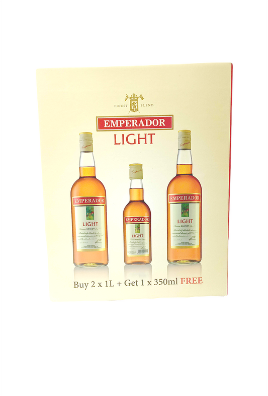 EMPERADOR LIGHT BRANDY 2XLTR+35CL