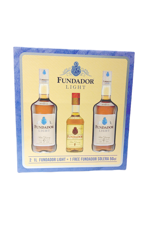 FUNDADOR LIGHT BRANDY 2Xltr+SOLERA 50Cl