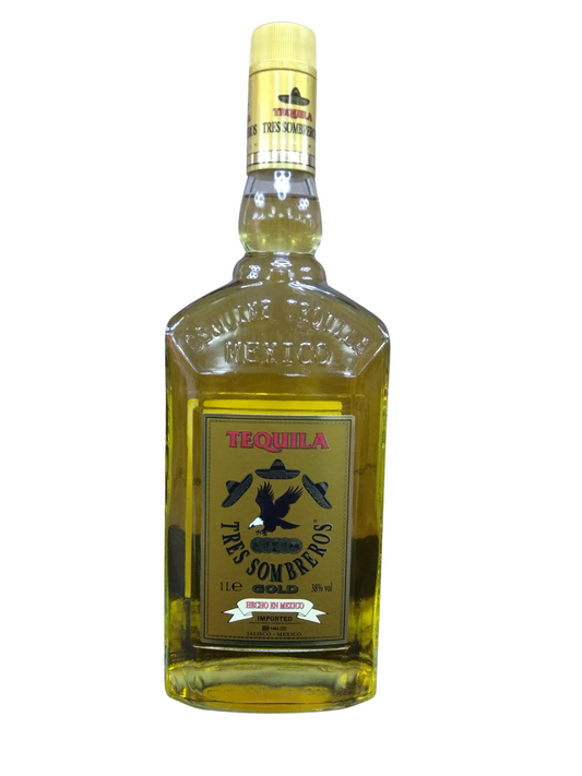 Tres Somberos Tequila Gold 1Ltr